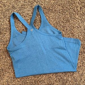 blue lululemon racerback tank top